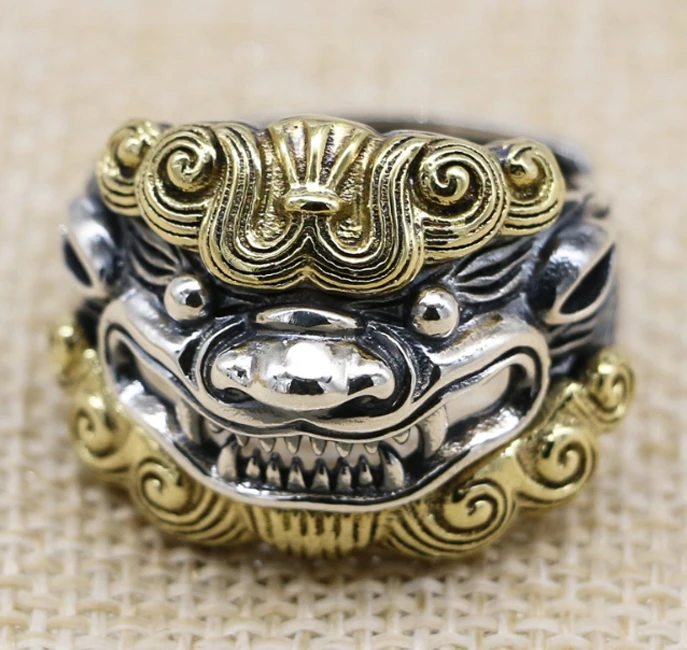 925 STERLING SILVER Pi Xiu beast men men's rings Ring jewelry A3341 | Украшения и аксессуары