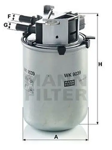 Фильтр топливный MANN FILTER WK9039|Температурный датчик| |