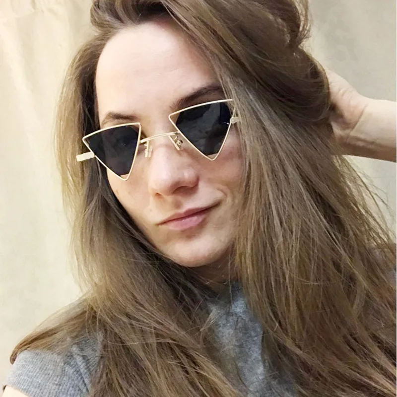 

Vintage Steampunk Glasses Men Women Retro Triangle Metal Sunglasses Gothic Punk Hip Hop Goggles Small Novelty Sunglasses-men