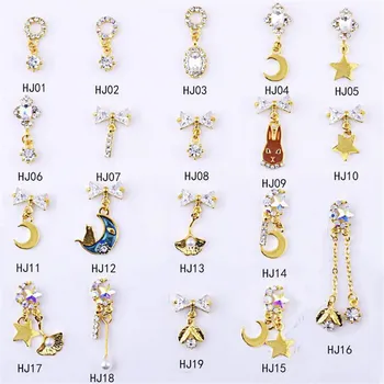 

10 Pcs Nail Rhinestones Zircon Shiny Studs Crystal Gems Nail Art Charms UV Gel Nail Art Decoration Nail Charms Rhinestones HJ01