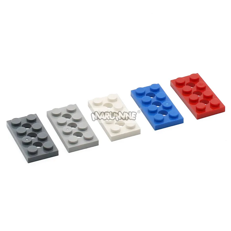 MARUMINE 2x4: Smartable Technic кирпичи пластины с отверстием 100 шт строительные блоки Мпц