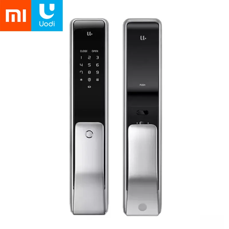 Gray Xiaomi Mijia Uodi двухтактный умный дверной замок отпечаток пальца Passpord Bluetooth разблокировка приложение wifi управление Интеллектуальная связь - Цвет: Gray