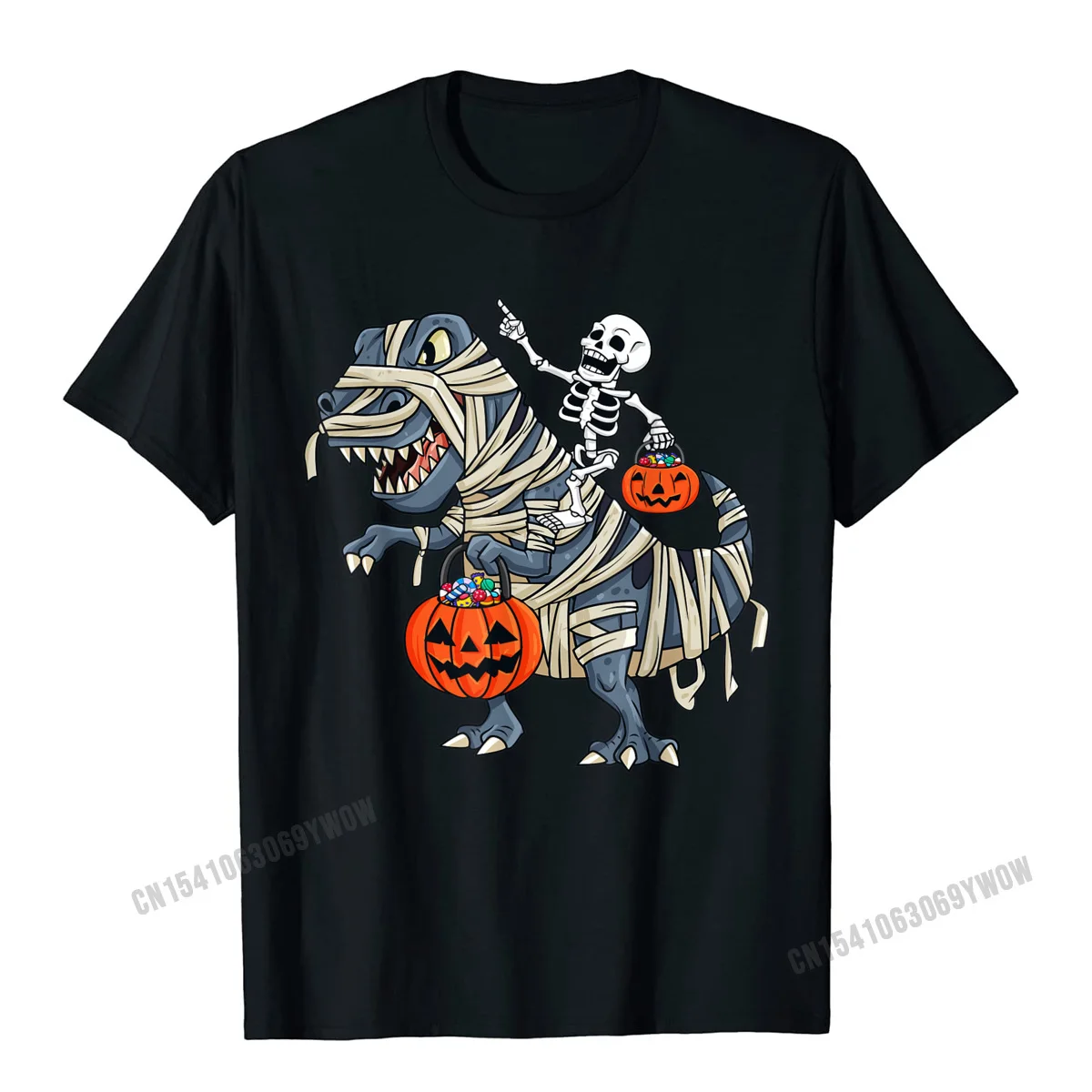 Tees Casual T Shirt Mother Day 2021 Discount Group Short Sleeve 100% Cotton Crewneck Mens Top T-shirts Group Drop Shipping Skeleton Riding Mummy T Rex Halloween Boys Girls Kids T-Shirt__628 black