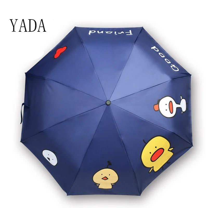 

YADA Design Cartoon duck Umbrella Folding Rainy Automatic Umbrella Anti-UV Girls Boys Gift Lovely Animal Elk Umbrella YD200050