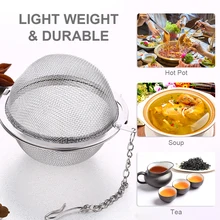Нержавеющая сталь заварочный чайник с ситечком шариковой формы сетки заварки фильтр емкость для приправ фильтр для заваривания трав инструмент многоразовый чайный пакетик