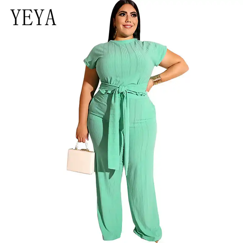 plus size teal jumpsuit