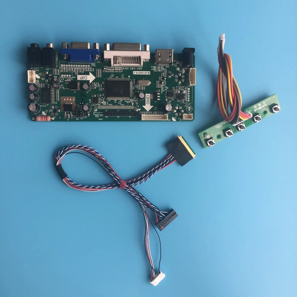 Controller board Audio DIY for LTN156AT24 display 1366X768 Panel 15.6&quot Screen monitor LVDS VGA HDMI LED LCD M.NT68676 kit DVI |