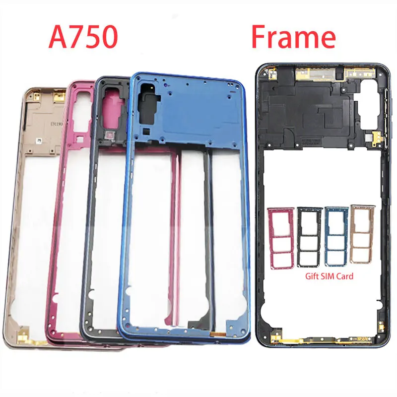 Передний корпус ЖК рамка для Samsung Galaxy A7 2018 A750F A750 средней рамы|Корпусы и рамки