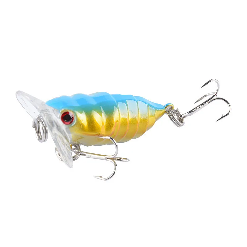 2 Leurres De Pêche Cicada 4 Cm 5,5 G – Crankbait Avec Ailes – Topwater Bass – Neufs