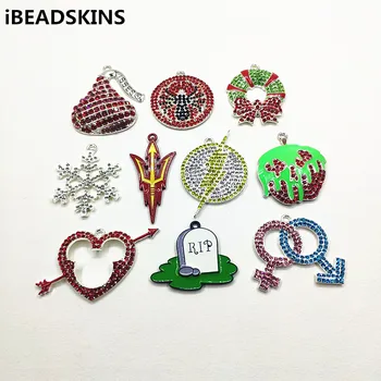 

New arrival! (Choose design) 10pcs zinc Alloy Rhinestone pendants for Jewelry Necklace DIY
