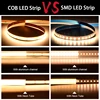 UL Listed COB LED Strip Light 320 480 LEDs/m 16.4ft High Density Flexible Tape Ribbon 3000-6500K RA90 Led Lights DC12V 24V 3