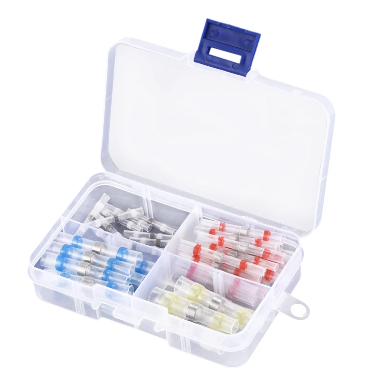 

Heat Shrink Solder Sleeves Electrical Wire Butt Terminals Non Crimp Connectors, 50PCS Mixed