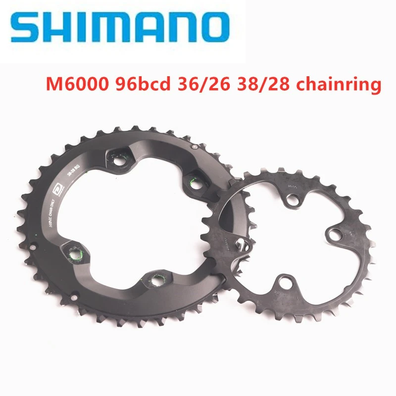 Shimano DEORE M6000 plato 96bcd 38 36 para DEORE seis M7000 XT M8000 plato 22 velocidad bicicleta accesorios|Cigüeñal y cadena de rueda de bicicleta| - AliExpress