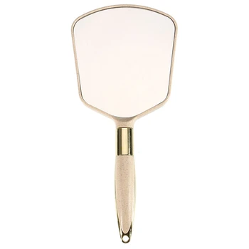 

1Pcs Cute Plastic Vintage Hand Mirrors Makeup Vanity Mirror Rectangle Hand Hold Cosmetic Mirror With Handle For Gifts