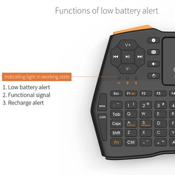 

2.4GHz Wireless Keyboard Mini Air Mouse with Highly Sensitive Touchpad for Laptop PC KQS8
