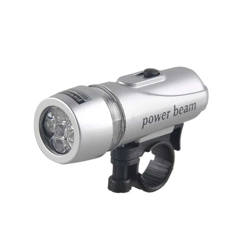 Flash Deal Bike Front Light Waterproof 5 LED Lamp Bike Bicycle Flashlight Cycling Waterproof Torch Bike Headlight 12