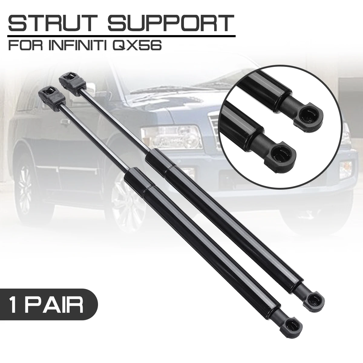 

Car Front Engine Hood Lift Supports Props Rod Arm Gas Springs Shocks Strut For Infiniti QX56