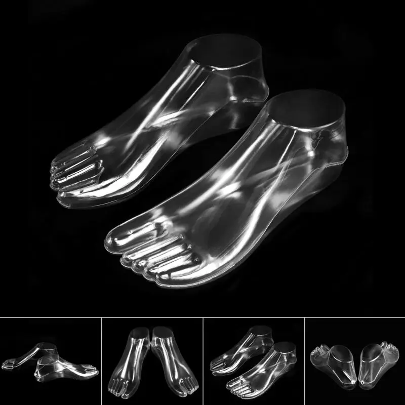 

Transparent Foot Shoes Socks Plastic Mannequin Model Shop Display Accessories