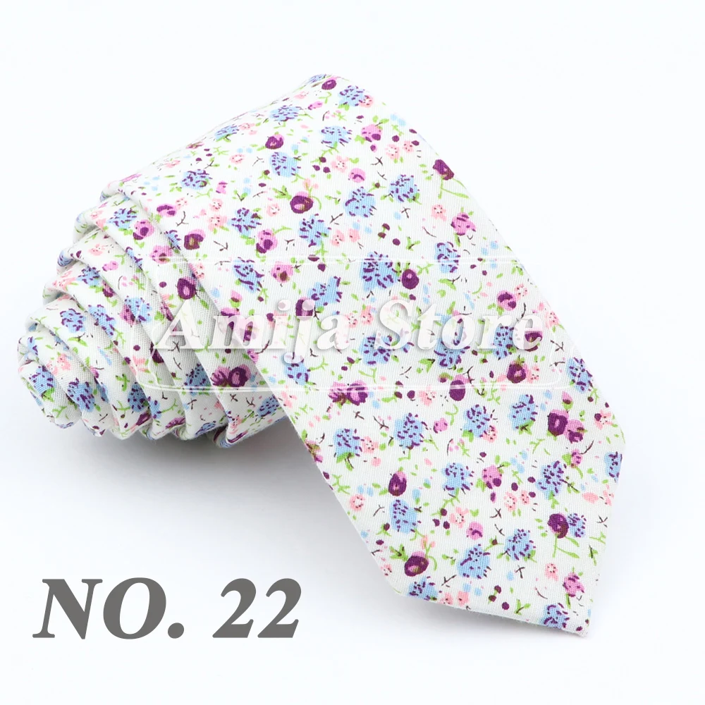 Fashion Floral Baumwolle Krawatte Für Männer Frauen Silm Krawatte Mit Blume Krawatte Für Hochzeit Geschenk Lässige Krawatten Anzüge Romantische Zubehör – Detail 24