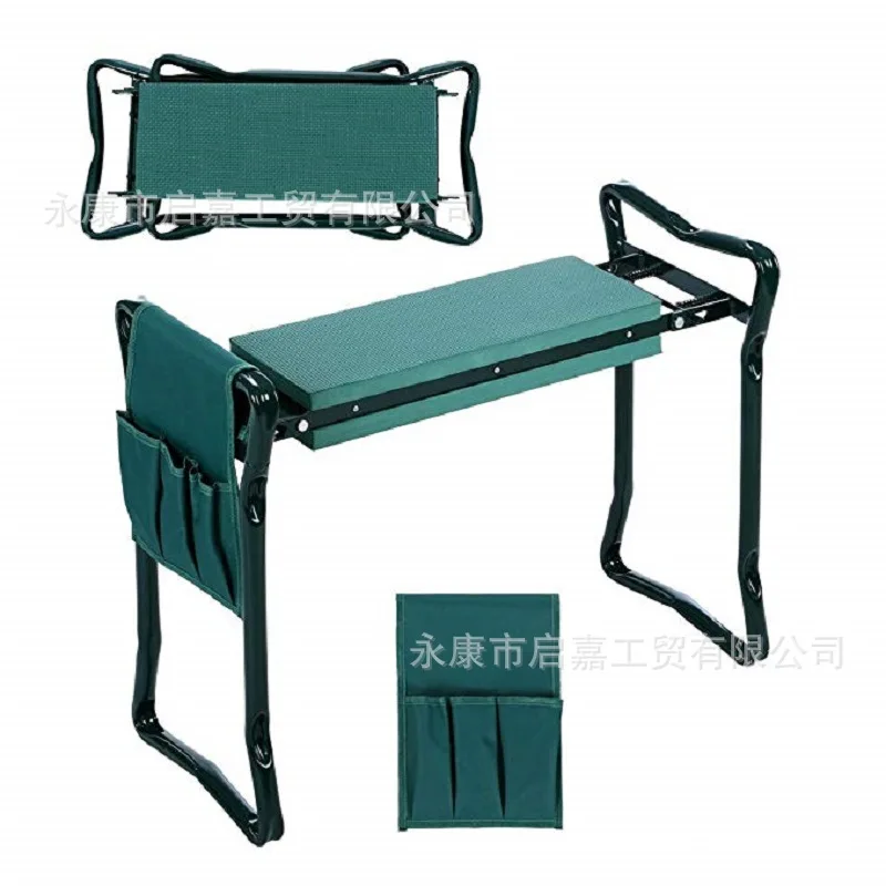

Garden Kneeler and Seat Folding Stainless Steel Garden Stool with Tool Bag EVA Kneeling Pad Gardening Gifts Supply