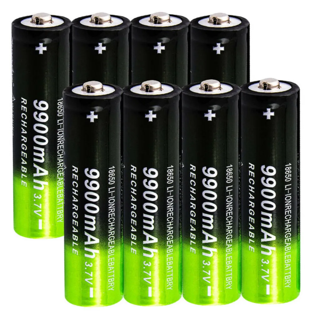 3.7v 18650 9900mah Rechargeable Battery High Capacity Li-ion For Flashlight Torch Headlamp 2-8pcs#g | Электроника