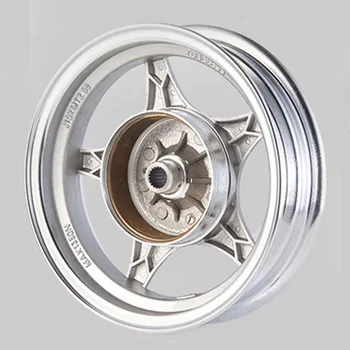 

2.5-10 11" Star Style Motorcycle Scooter Mini Bike E-Bike Battery Cart Dump Brake White Rear Wheel Rim