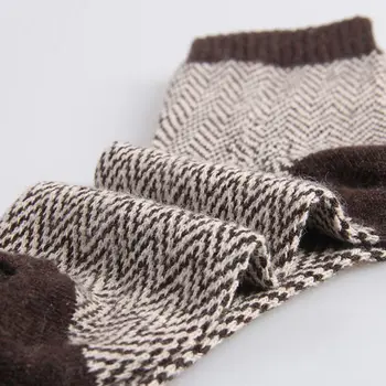 

5 Pairs Men Socks Soft Wool Warm Winter Thick Vintage Business Male Dress Sock