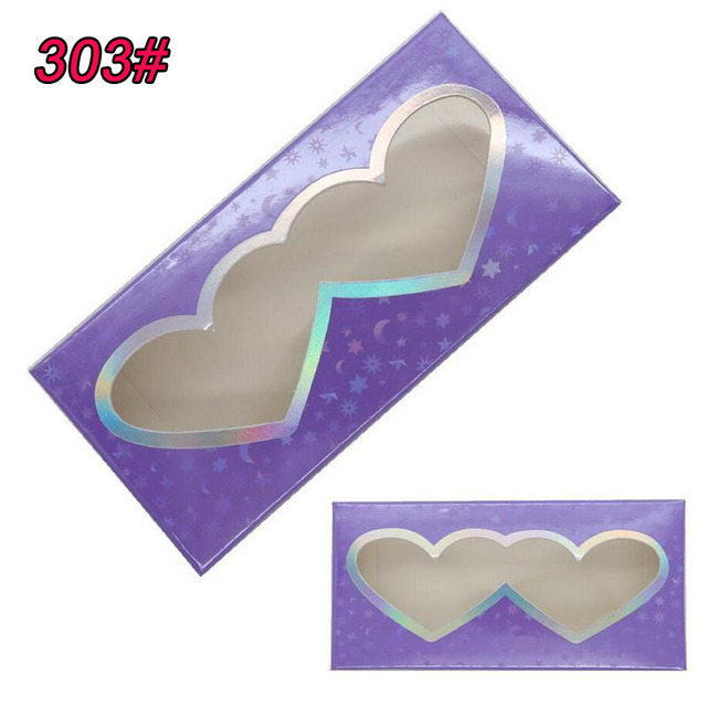 50/100pcs False Eyelash Paper Packaging Box Eyelash Box Packaging Custom Logo Bionic 25mm Mink Hair Heart Shape Box