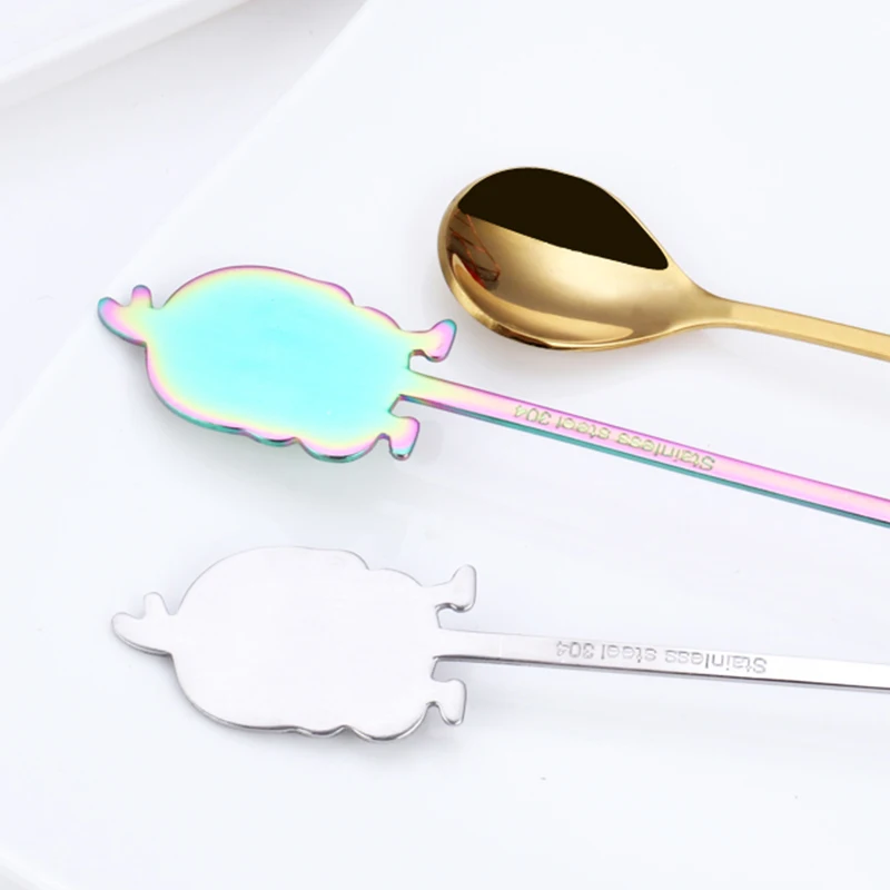 Cute Duckling Coffee Spoon 304 Stainless Steel Stirring Coffee Spoon Cream Dessert Tea Spoon Kitchen Accessories