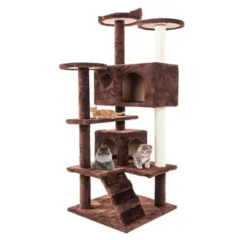 

Pet Cat Tree House Condo Toy Climb Trees Scratching Post for Cats Cat Toy Pet Jumping Frame Tower Fast Domestic Delivery