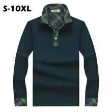 Nieuwe Mode Solid Polo Shirt Mannen Koreaanse Mode Grote Maat Katoen Lange Mouwen Casual Fit Slim Man Polo Shirt Knop kraag Tops