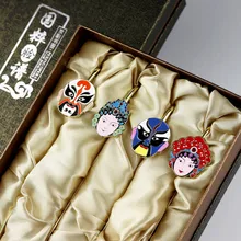 Suit of Peking Opera Bookmarks metal Memo Clip Facial Masks creative Bookmark Novelty book holder Handmade stationery paper tag Suit of Peking Opera Bookmarks metal Memo Clip Facial Masks creative Bookmark Novelty book holder Handmade stationery paper tag