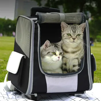 

Large Space Cat Backpack Breathable Portable Cats Transport Bag Outdoor Travel Transporter Sac Transport Chat Pet Carrier AC50CB