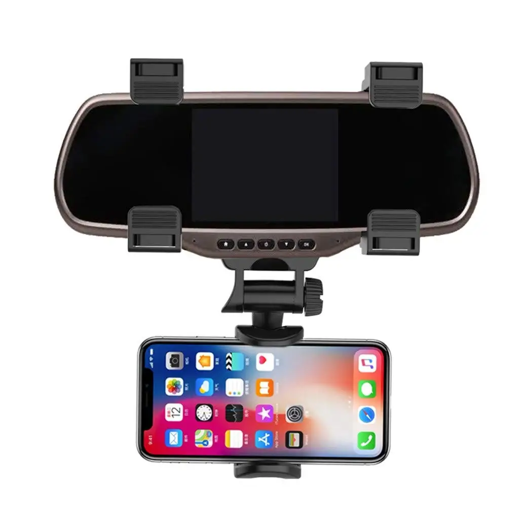 Автомобильное зеркало заднего вида держатель Универсальный кронштейн для поддержки сотового смартфона 4-6 дюймов держатель мобильного телефона вращение на 360 градусов