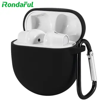 

Earphone Cases NEW Silicone Case for Oneplus Buds Dustproof Protective Cover Portable Heaphone Housing Box with Metal Hook 2021