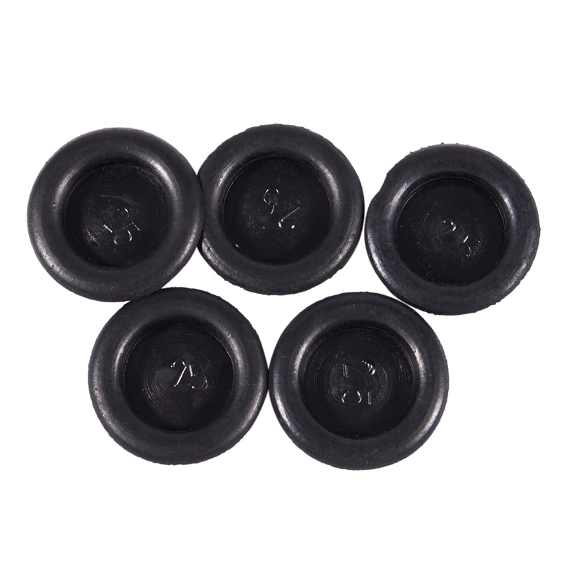 5pcs Black Rubber Closed Blind Blanking Hole Wire Cable Grommets 25mm |