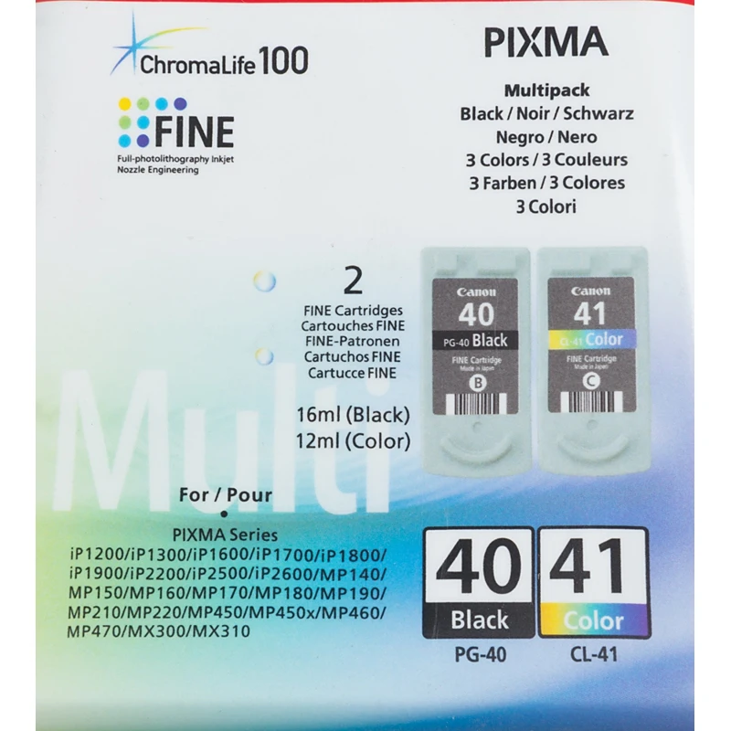 Картридж струйный Canon PG-40+CL-41 0615B043 черный/трехцветный набор для Canon Pixma MP450/150/170