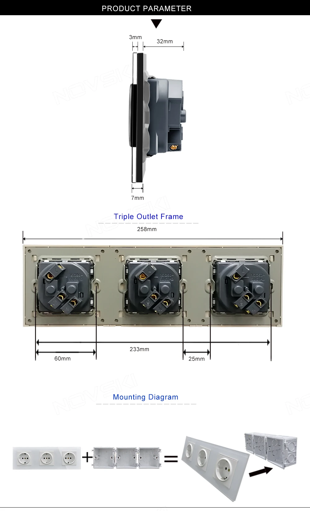 Tomada de Alimentação Novski Porto Alemão Schuko Cabo tv Dados Tomada Catv Cristal Painel Vidro Temperado Bayer Base Aterrado Usb 5 Soquetes elétricos