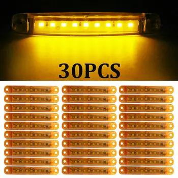 

30pcs set Side Marker Lights Amber 9-LED Truck Trailer Lorry Clearance
