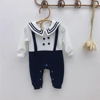 

Autumn Baby Infant Rompers Patchwork Baby Boy Clothes Long Sleeve Baby School Clothes Boys Rompers Kids Baby Costume
