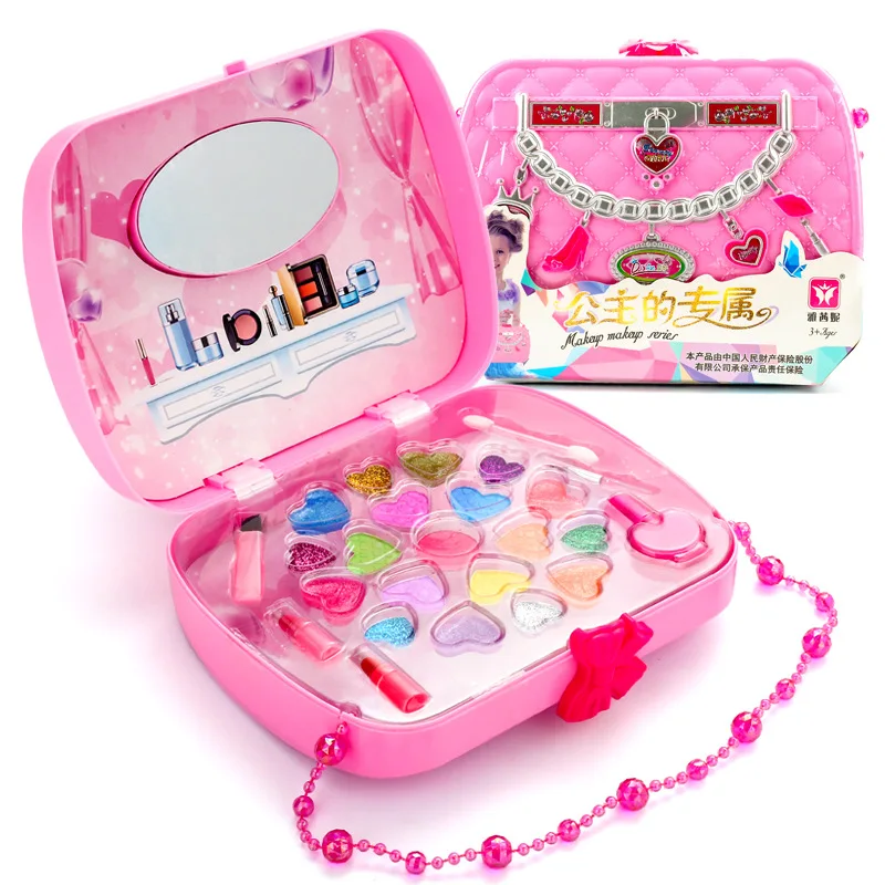 Girls Cosmetic Travel Box Pretend Play Cosmetics Kit Environmental Toys Makeup Set Preschool Kid Beauty Safety Toy | Игрушки и хобби