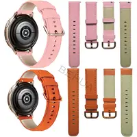 20Mm Kleurrijke Lederen Bandjes Horlogeband Voor Samsung Galaxy Horloge 3 41Mm Smart Wriststrap Armband Voor Huami Amazfit Gts 2 2e Riem