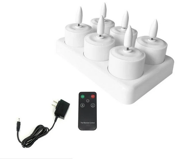 6 bougies à LED rechargeables