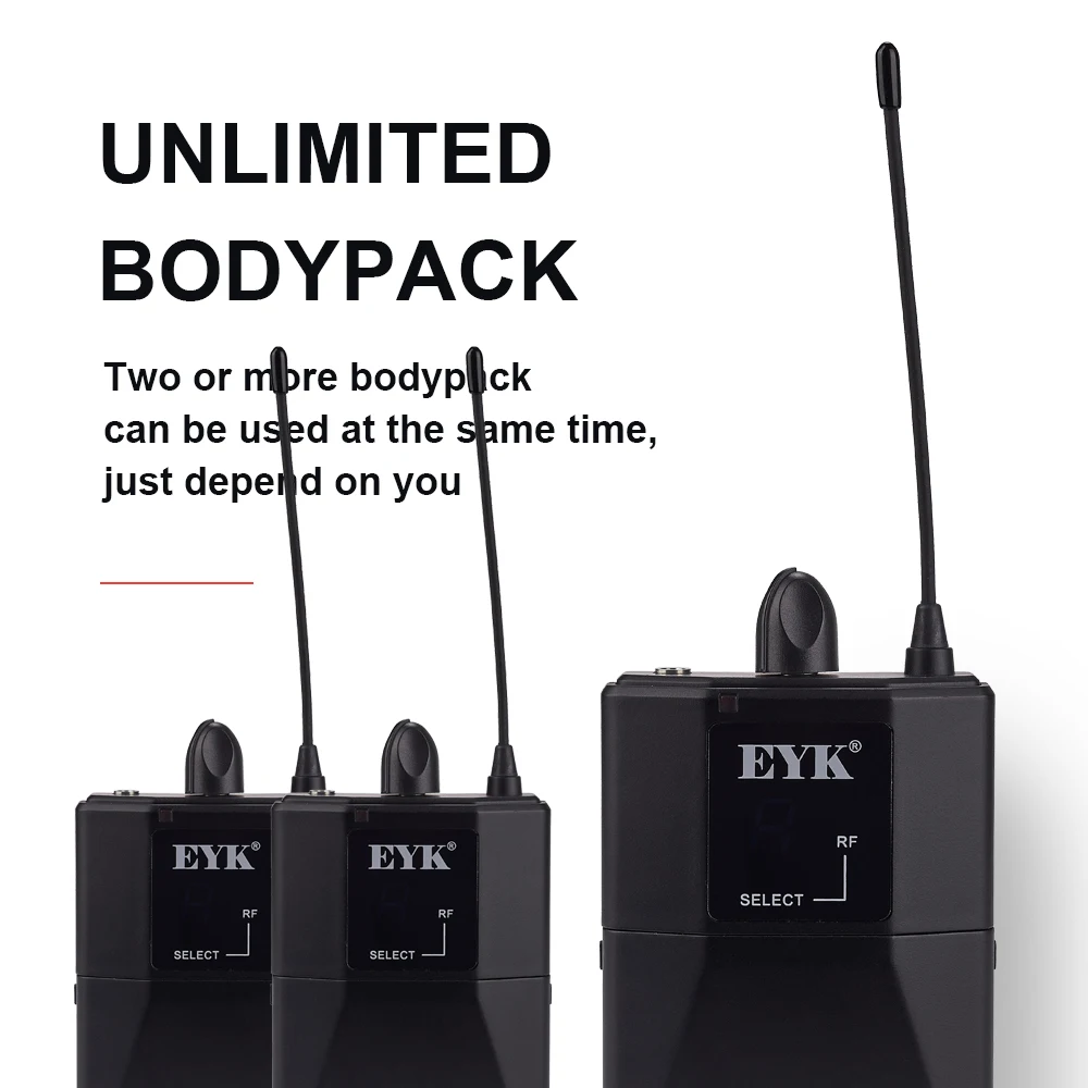 Bodypack-receptor para Sistema de Monitoramento de Palco sem Fio com Fone de Ouvido Intra-auricular Modelo Profissional de - Image 3