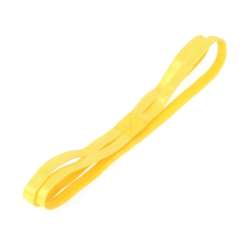 Спортивная резинка для волос, эластичная, нескользящая, двойные полосы, для занятий йогой, Женские аксессуары, J6PF - Цвет: Golden Yellow