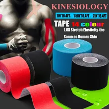 Хлопковая эластичная кинезиологическая лента терапевтическая водонепроницаемая Поддержка мышц клейкая лента кинезио
