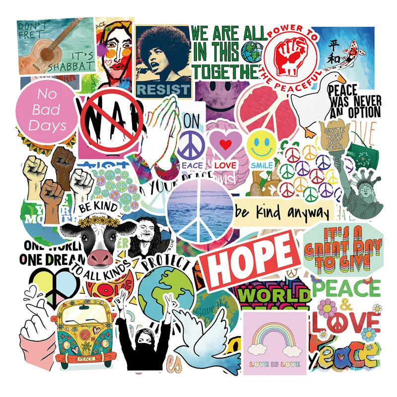 Граффити Love And Peace стикер s World для автомобиля стайлинг велосипед телефон ноутбук