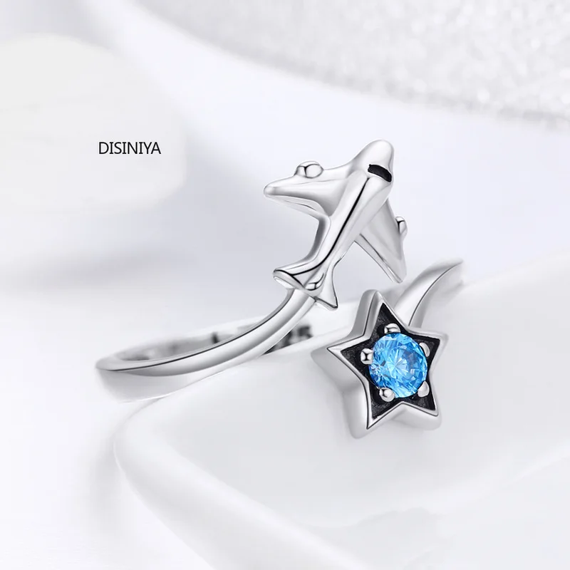 Подлинное 925 пробы Серебряное кольцо для женщин, стильное S925 роскошное ювелирное изделие, подарок BKR322