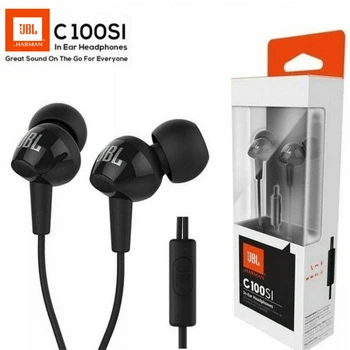 

Original JBL C100SI Headphone 3.5mm Wired Stereo Earphones Deep Bass In-Ear Music Earbuds Sports Handsfree Headset with Mic