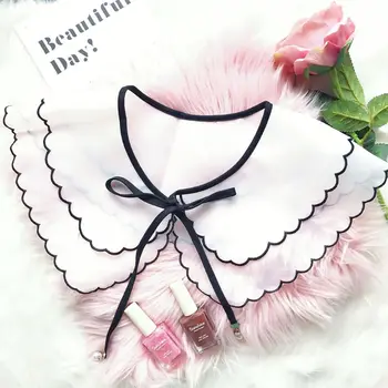 

Women Girl Fake Collar Delicate Lace Round Neck Delicat Detachable Half Shirt 03KF